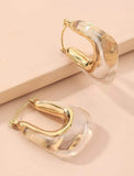 Clear & Gold Earrings