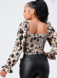 Leopard Sweetheart top